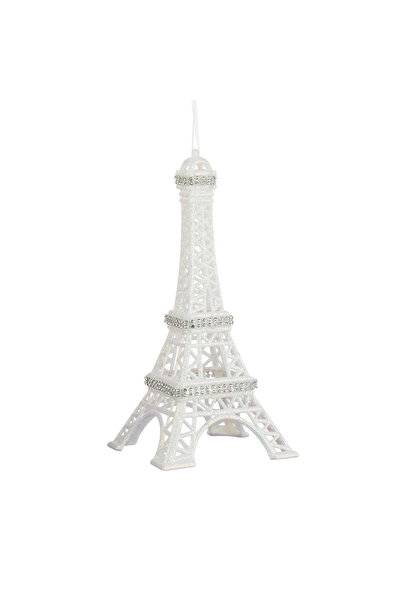 Zumzeria Christmas Decoration Eiffel Tower with Iridescent Glitter and Rhines...