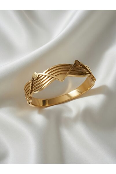 Jadem Gold مشبك متعرج من الفولاذ المقاوم للصدأ 316L