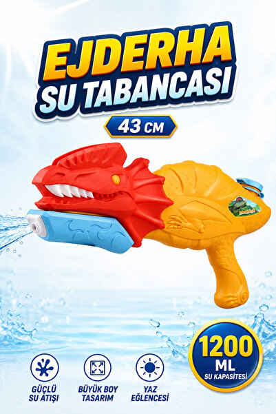 YILDIRIM OYUNCAK Ejderha Su Tabancası 43cm 1200ml Su Kapasitesi Büyük Boy Bas...