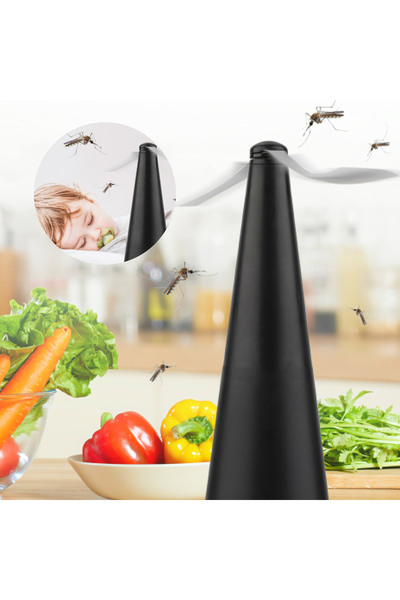 Zumzeria Ventilator electric negru cu USB și baterii Ø8.5x25cm
