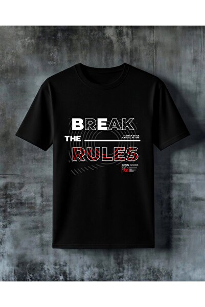 COMVİCHO Rules Denim Goods Printed Oversize T-Shirt