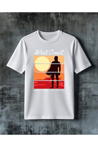 COMVİCHO تي شيرت مطبوع كبير الحجم من surfer guneset