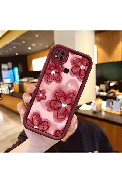 SLIMFELT Redmi 9C/10A Uyumlu Yüksek Kaliteli Çiçek Desenli, Düşmeye Dayanıklı...