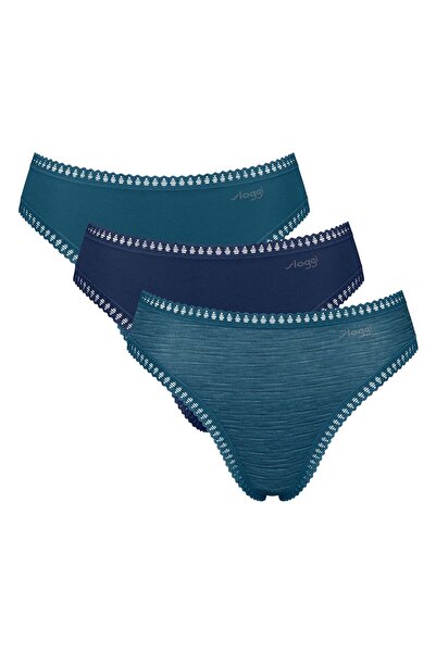 SLOGGI Damen Slips, 3er Pack - GO Crush High Leg C3P, Unterhose, Stretch-Baum...