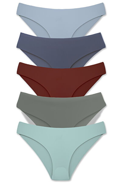HNX Laser Cut Seamless Look Non-Marking Flexible Interlock Women's Panties 5-...