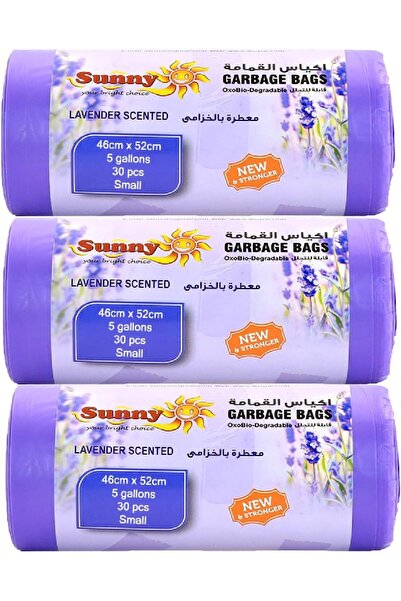 Sunny Your Bright choice Premium Lavender Scented Trash Bags 90 PCS, 5 Gallon...