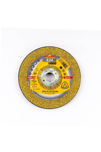 Zilan Polished disc 150x6x22.23mm for metal processing, A 24 Extra