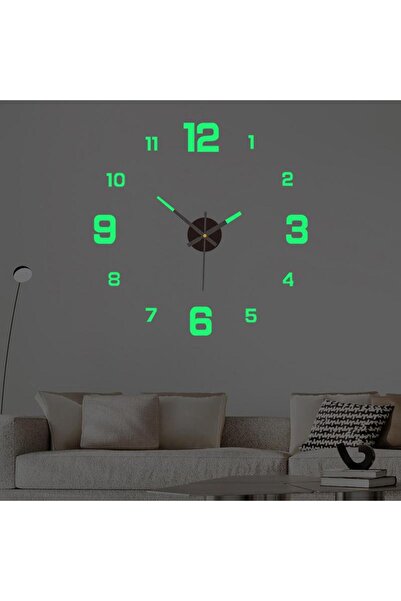 choice2 green Luminous Digital Clock DIY Stereoscopic Wall Clock Silent Clock...