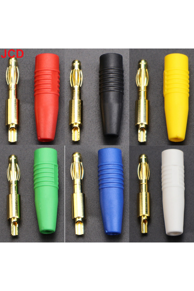 Choice4 male color mixing 6P JCD 4pcs New 4mm Plugs Gold Plated Musical Speak...