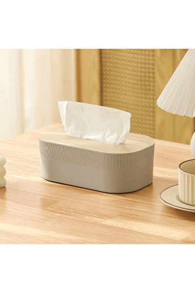 Choice1 gray-1pc Arched Tissue Box with Lid | Large Towel Dispenser, Oil Rubb...