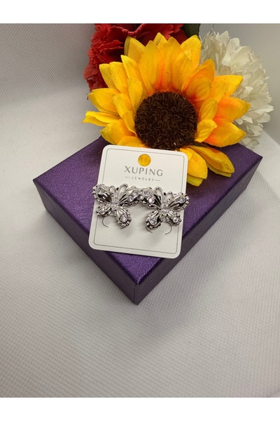XUPING JEWELRY Xuping Jewelry Series Zircon Stone Butterfly Model Steel Earrings