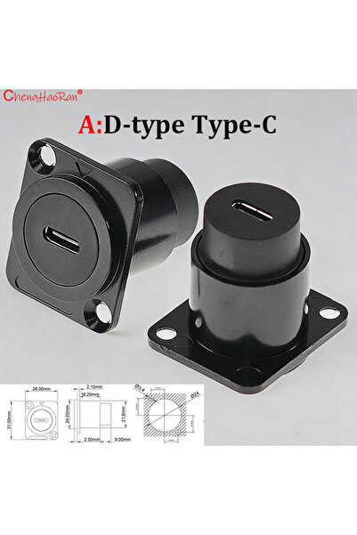 Choice A Type-C Black ChengHaoRan 1PC Metal D Type Module RJ45 CAT6 USB 3.0 2...