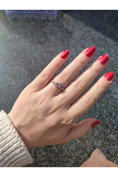 Evorya Women's Zircon Stone Heart Model Ring