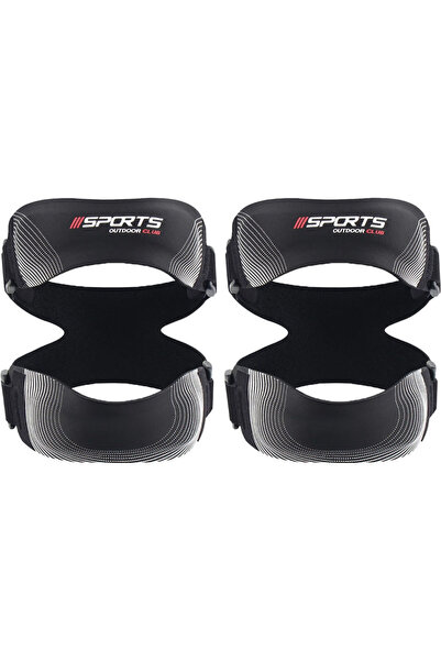 Choice4 Black-1Pair Double-Layer Patellar Strap Silicone Cushioning Patellar ...