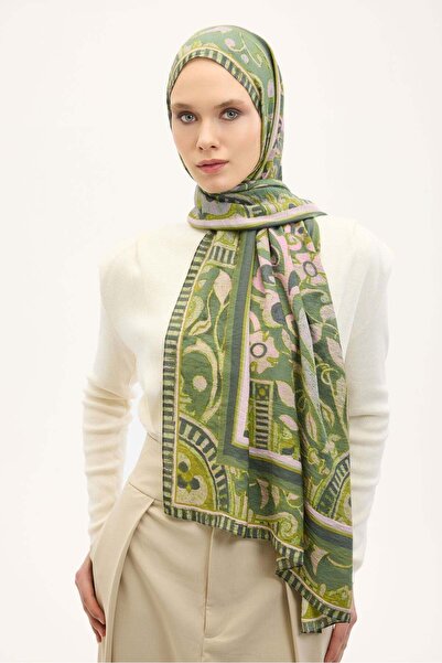 Silk Home Urban Hours Vintage Grass Green Mayda Shawl 190X70