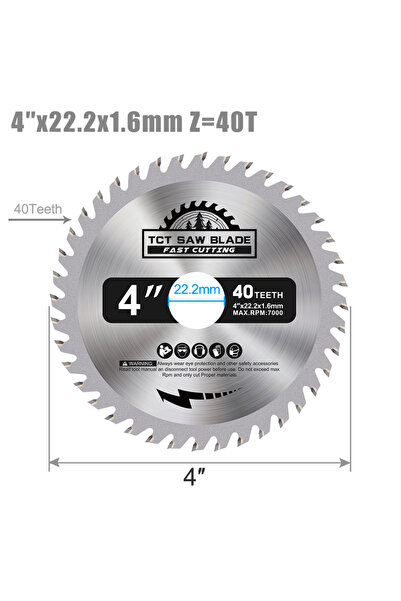 Choice6 4inx1.6x22.2x40T CMCP 4/6/7/8 inch TCT Woodworking Saw Blade Circular...