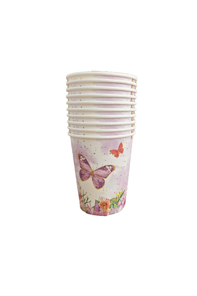 Nonebranded Printed napkins butterfly party set disposable paper plates 7 inc...