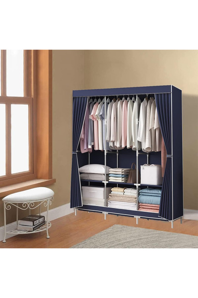 Arabest Portable Wardrobe Closet Organizer - Large Storage Space, Sturdy Stee...