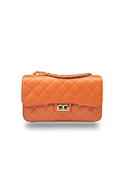 TORO NERO Aida orange leather women's handbag