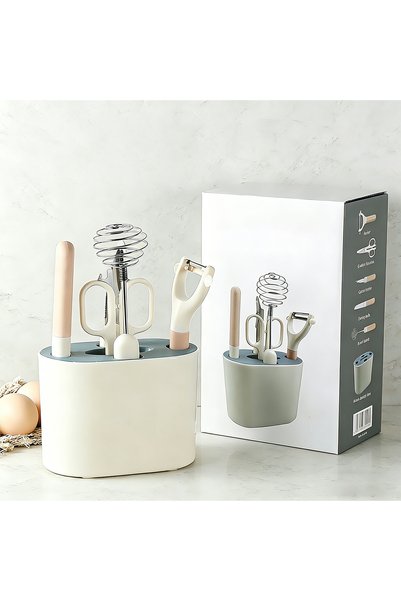 Vitakit Kitchen Gadget Set Multifunctional Stainless Steel Kitchen Scissors Peeler Storage Holder Complete Cooking Tool Set For Home Cooking Baking Prep