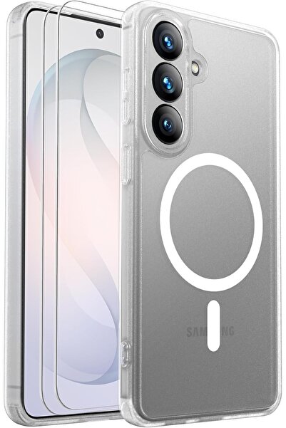 bestcase Husă Antișoc MagSafe pentru Samsung Galaxy S26, cu sticlă, transparentă
