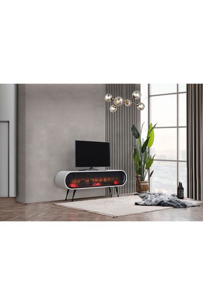 EVRENDEN SENA TV ÜNİTESİ ŞÖMİNELİ AHŞAP 160 CM