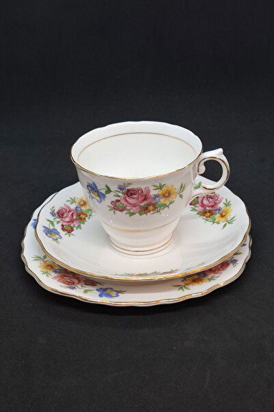 ABBETC Colclough Flower Bouquet 6725 Series Cup 2 Pieces 160 ml