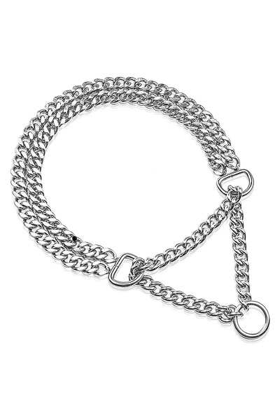 choice2 S 40cm x 2.0mm Silver Pet Metal Martingale Pinch Collar for Dogs Adju...