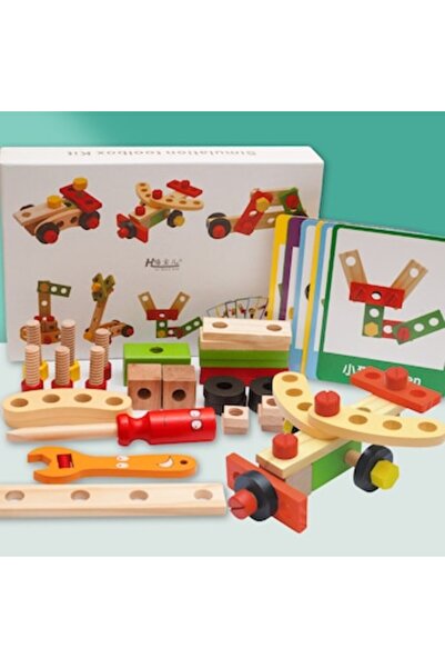 ABC Wooden Tool Set for Children, Educational Toy Tool Kit, 3+ years, Motor S...