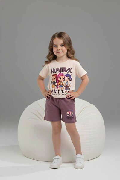 pebby Girl's Huntrx Printed Pocket Shorts Set