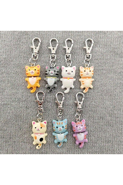 Choice 7pcs 7pcs Cat Keychain For Men And Women Cartoon Accessories Durable K...