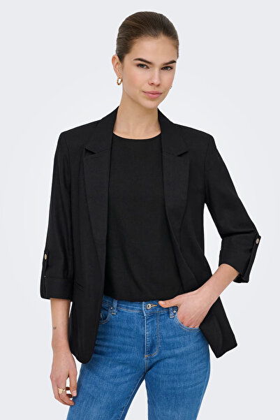 ONLY Onlgoa Keten Karışımlı Loose Fit Kruvaze Yaka Ceket CEKET 15363727