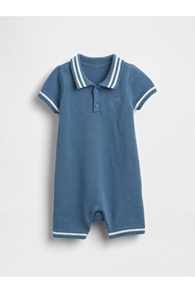 GAP Bebek Mavi Polo Triko Şorty Tulum