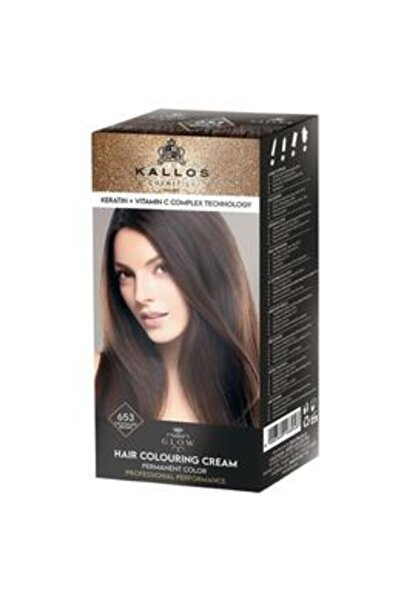Kallos Vopsea Permanenta - Glow Long Lasting Cream Hair Colour, nuanta 653 Sa...