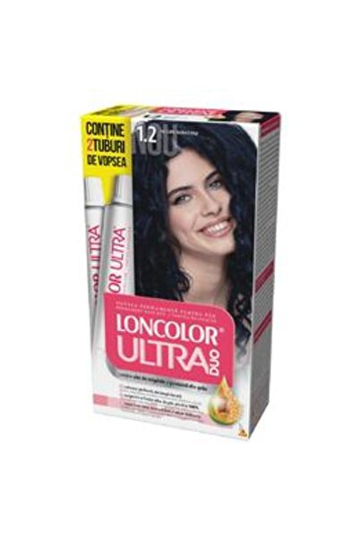 Loncolor Vopsea Permanenta pentru Par Ultra Max, nuanta 1.2 negru albastru