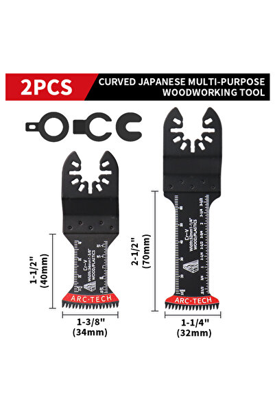 Choice4 Trial set Oscillating Multi Tool Blades Japanese Teeth Arc Tech Curve...