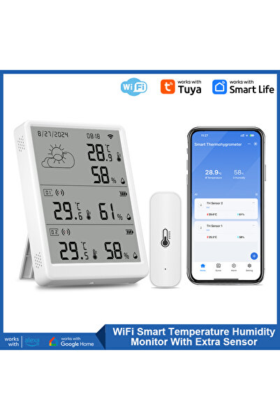 Choice3 R1 With 1 Sensor Tuya WiFi Weather Station Temperature Sensor Smart T...