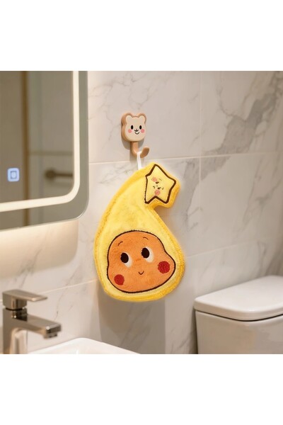 Choice Beige Cartoon Cute Hanging Coral Fleece Thicker Absorbent Kitchen Wipi...