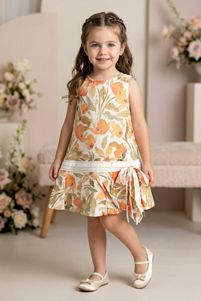 Baby Animals Baby Girl Birthday Party Wedding Dress Short Sleeveless Floral R...