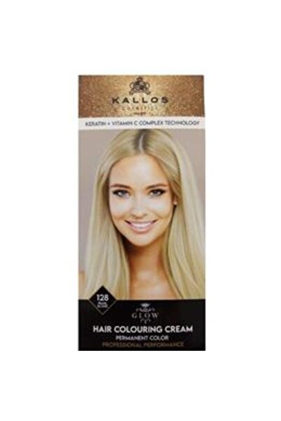Kallos Vopsea Permanenta - Glow Long Lasting Cream Hair Colour, nuanta 128 Bl...