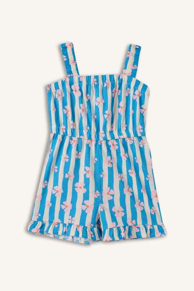 DeFacto Thick Strap Floral Patterned Jumpsuit Baby Girl H2177A526Sm