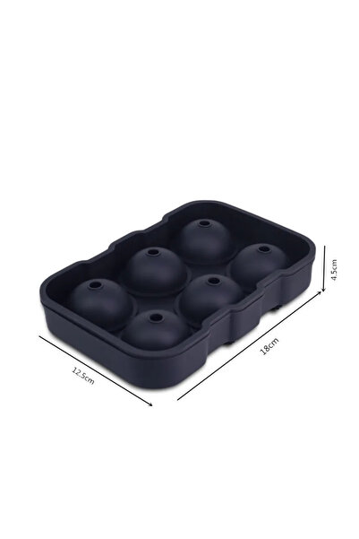 Choice 6 Holes Silicone Ice Ball Maker Large 3D Big Round Sphere High Balls I...