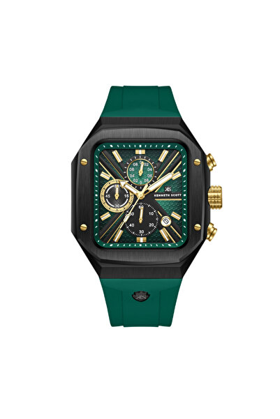 Kenneth Scott Men's Chronograph Black Dial Watch - K26104-BSHB