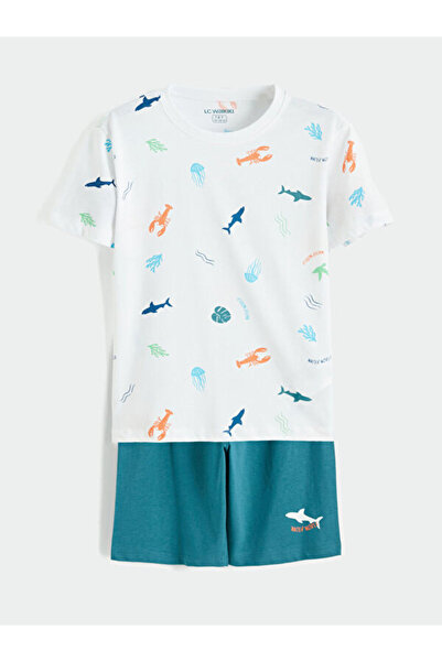 LC Waikiki Esvab • Modern & Distinctive Zero Roba Collar Boys' Shorts Pajama Set