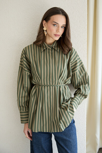 Melike Tatar Prugasta košulja od poplina 32-2854