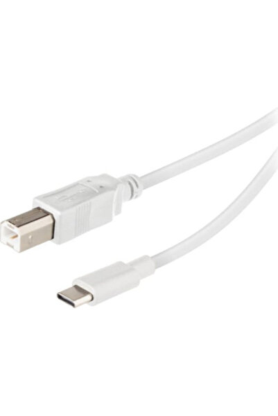 Vivanco Καλώδιο εκτυπωτή USB Type C σε USB Type B 1,8μ Λευκό - (VVITCABUSBBTYC)