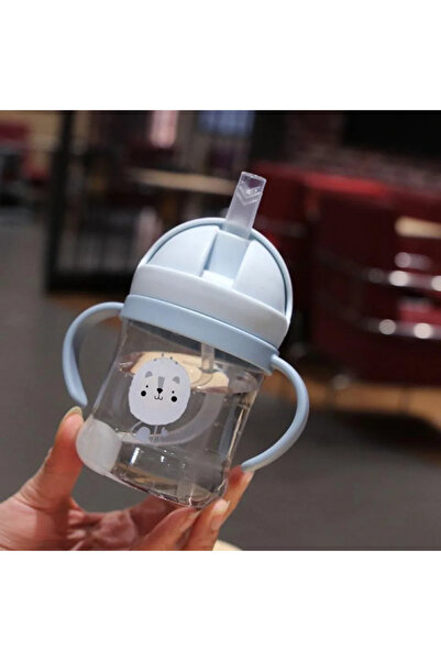 choice2 Blue 300ml Cartoon Animal Sippy Cup 300ml Leak-Proof Kids Water Bottl...