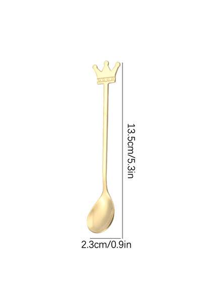 Choice1 Gold Stainless Steel Crown Spoon Dessert Spoon Bird Nest Spoon Stirri...