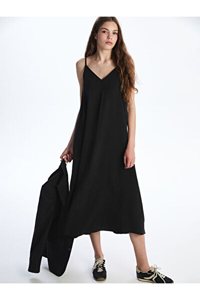LC Waikiki V-Neck Modal Blend Strap Dress