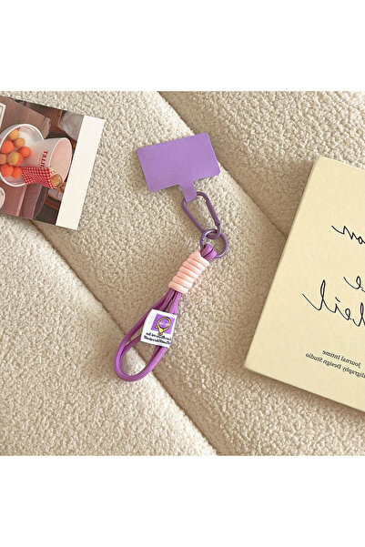 Choice1 حبل تعليق للهاتف المحمول متعدد الوظائف بلون أرجواني وردي، سلسلة مفاتي...